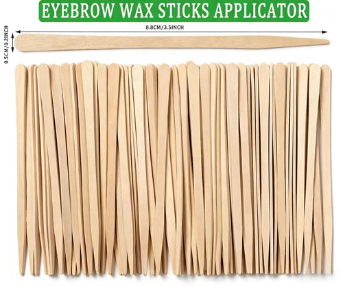 250Pcs Waxing Sticks for Hair Removal - Borogo Eyebrow, Lip, Nose Small Waxing Applicator Sticks for Hair Removal and Smooth Skin - Spa and Home Usage