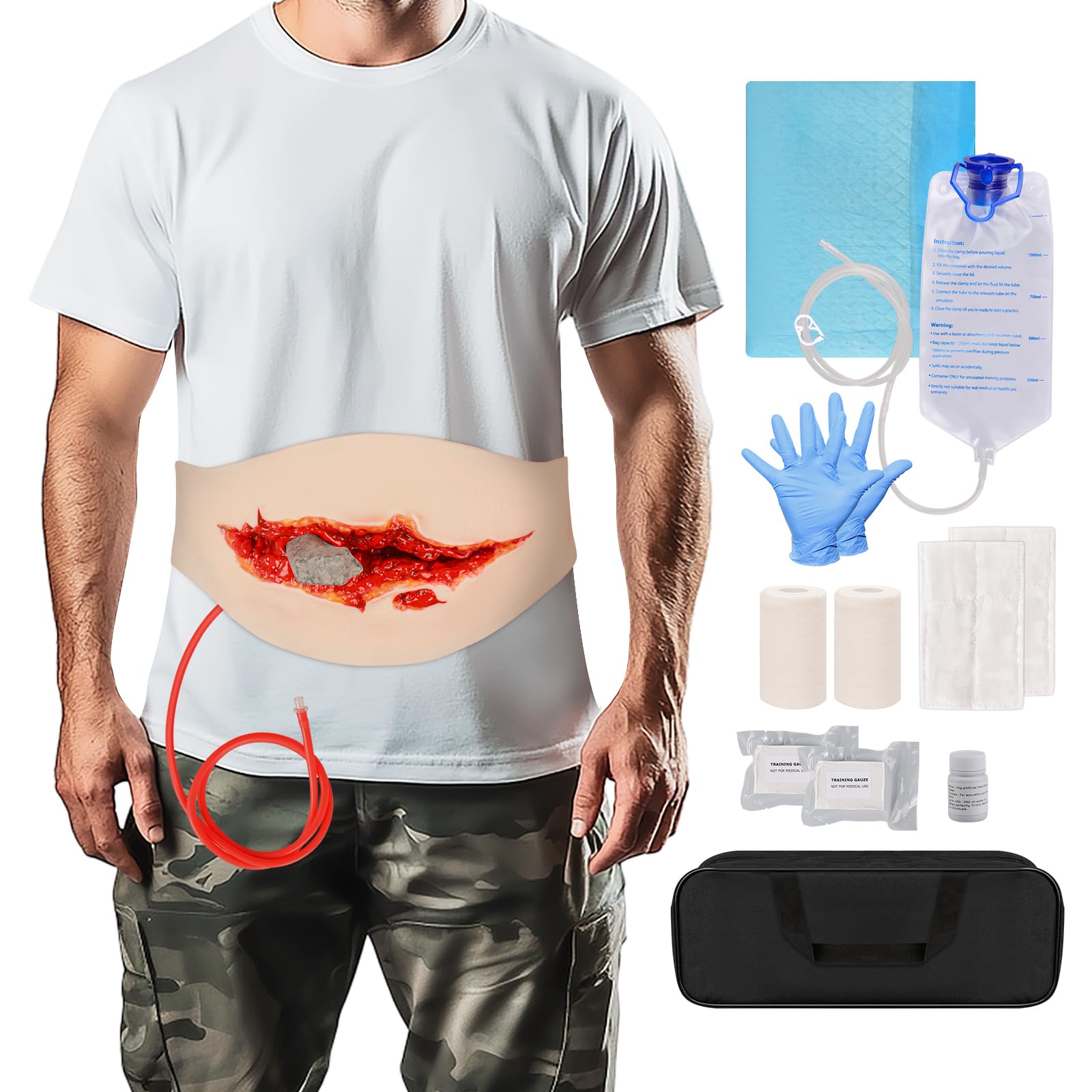 MedEduQuest Wearable Belly Wound Training Kit