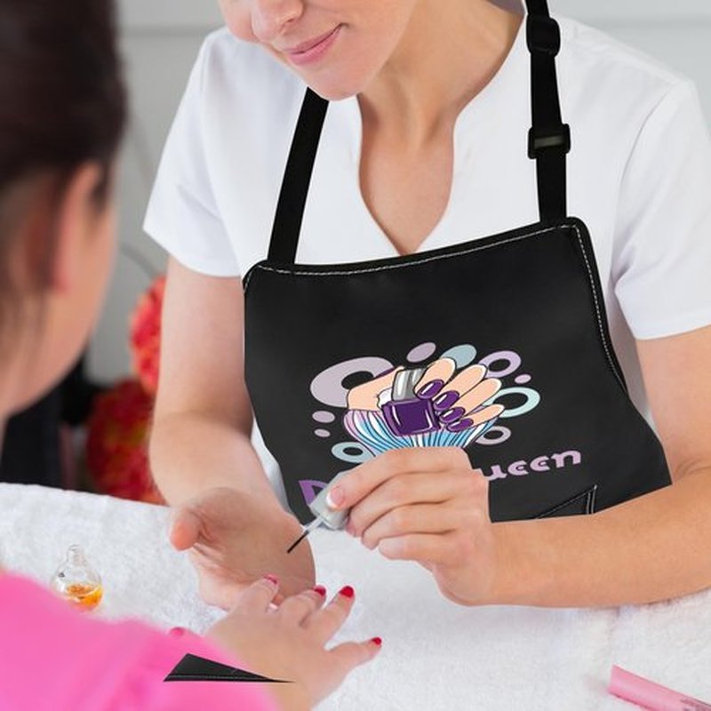 LEVLO Nail Artist Gift Nail Queen Waterproof Adjustable Apron Nail Tech Nailist Thank You Birthday Christmas Gift(Nail Queen)