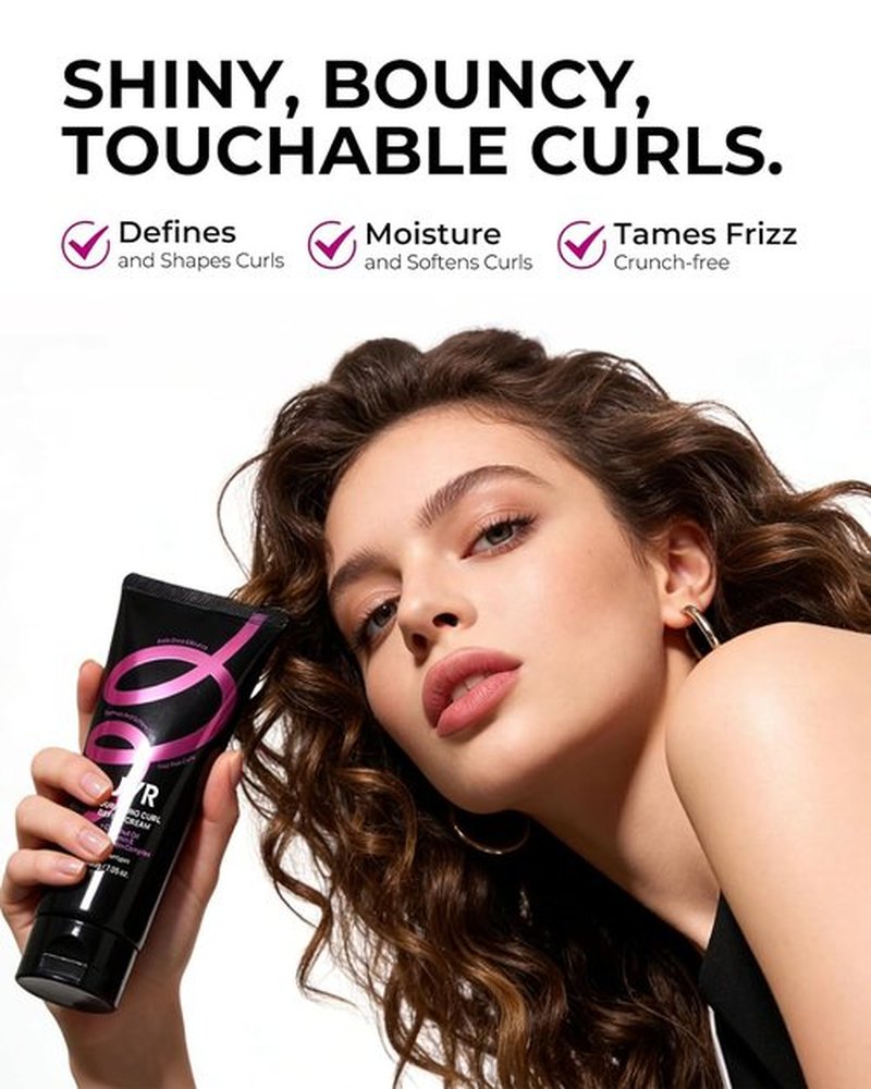 JVR Curl Defining Cream - 2-in-1 Curl Styling & Moisturizing Cream for Frizz Control | 7.05oz