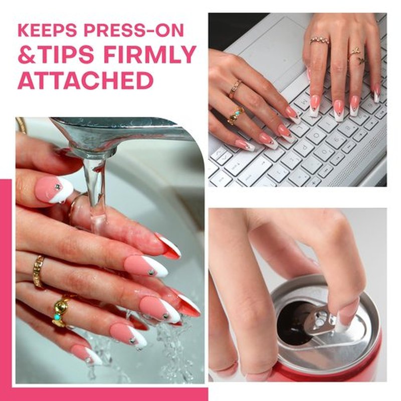 LOVFUL Extra Srong Brush on Nail Glue for Press Ons, Super Strength Nail Adhesive for Acrylic Press on Nails Tips - Salon Quality, Quick Drying, Long Lasting, Easy&Precise Application(7g/0.25oz)