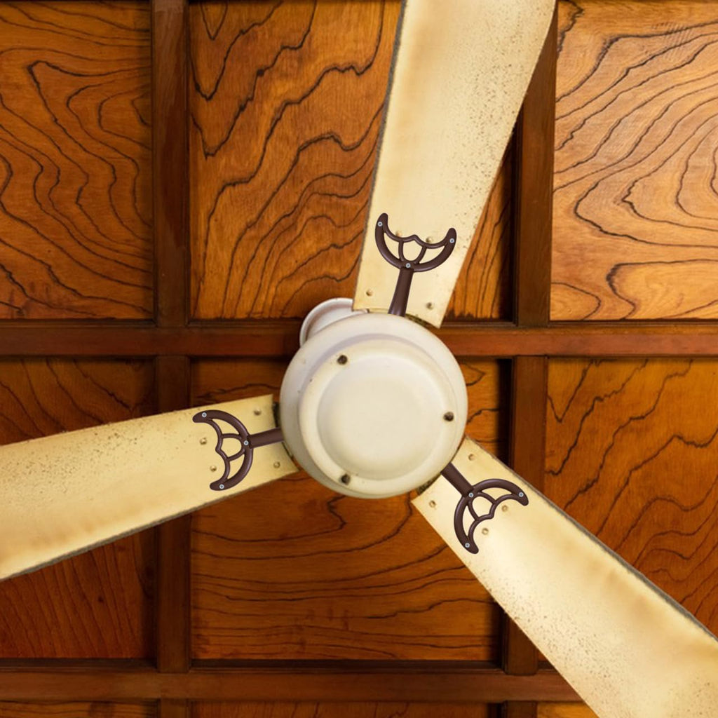 Housoutil Ceiling Fan Blades Arms, Ceiling Fan Blade Brackets, Replacement Blades for Fan Holder to Keep the Balance of the Ceiling Fan, Coffee