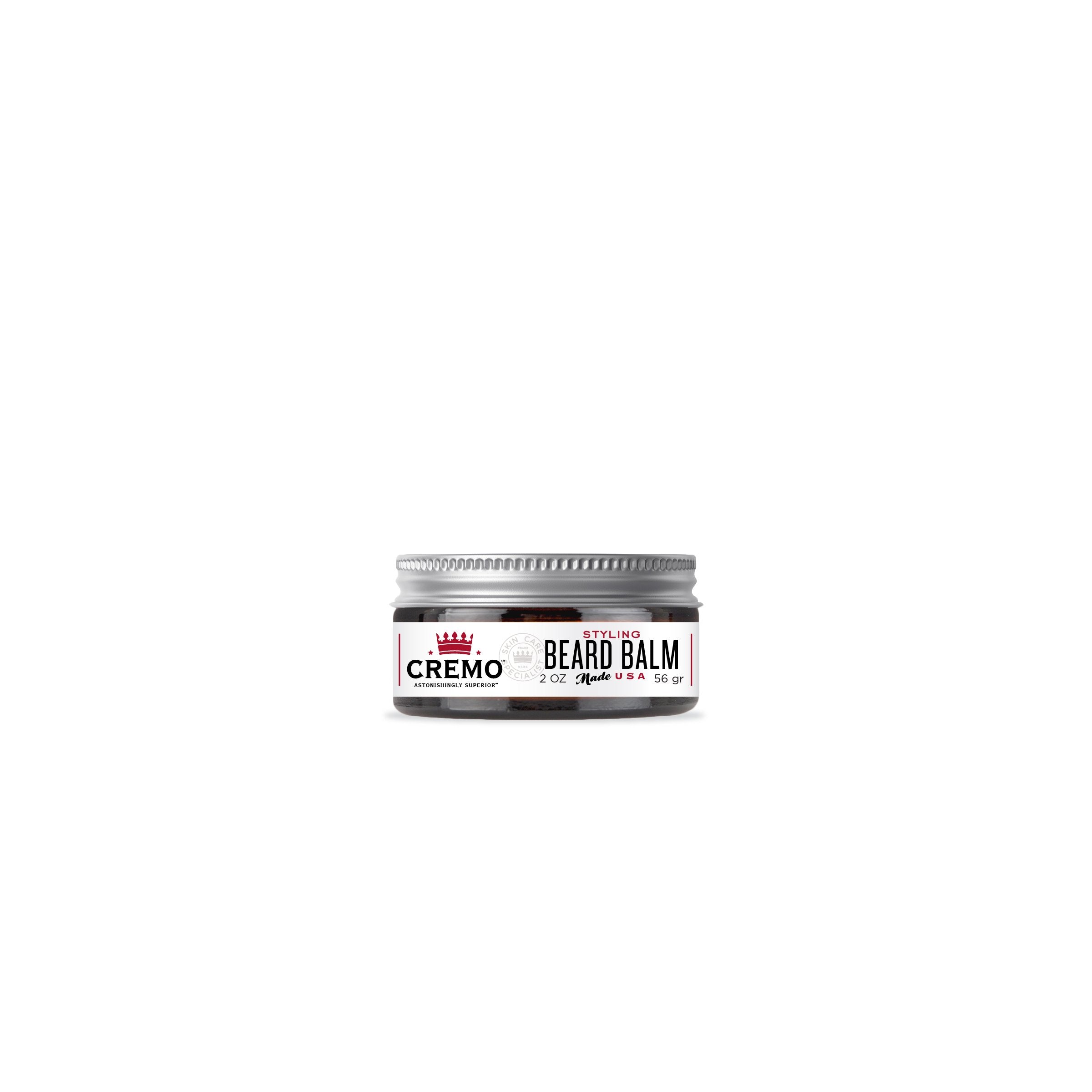 Cremo Styling Beard Balm, Wild Mint Beard Balm, Nourishes, Shapes and Styles Longer, Fuller Beards, 2 Ounces (Packaging May Vary)