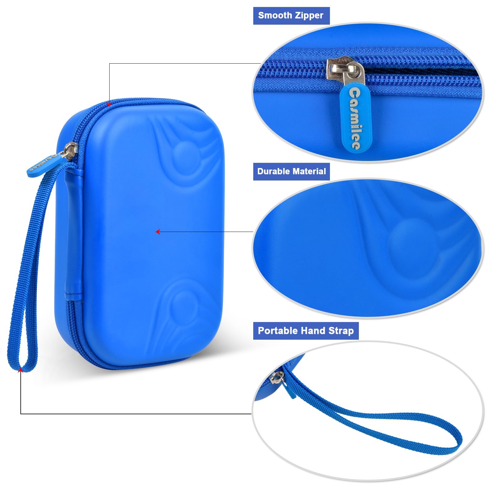 casmilee Travel Carrying Case Compatible with Beijue/for WELLST·G 16 Bit Handheld Games, Kids Video Games Storage Holder, Portable Electronic Game Player Organizer for Console Accessories - Box Only