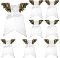 Regine Switzerland 8 Pcs White Wreath Sash - Embroidery Blanks for Indoor/Outdoor Decor | 4.49'' x 56.3''