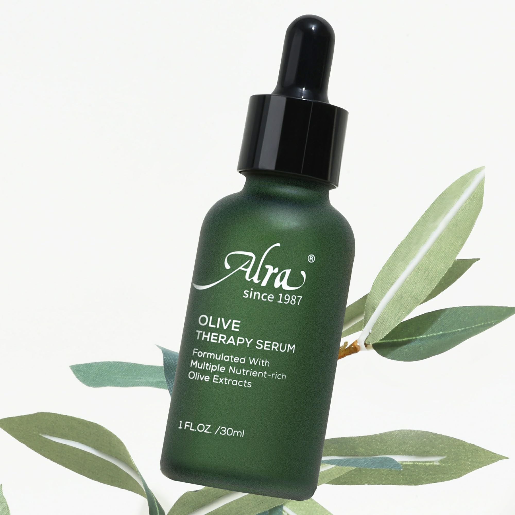 Alra Olive Therapy Serum for Face, Face Serum with 22% Olive Extracts, Reduces Redness & Acne, Rapidly Clear Breakout for Teens Adults, fit Oily & Acne-Prone Skin, 1 fl oz/30ml