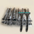 Disposable 3 Blades Razors Bulk, Travel Size Individually Wrapped Manual Razors with Stainless Steel Blade (Grey) (50)