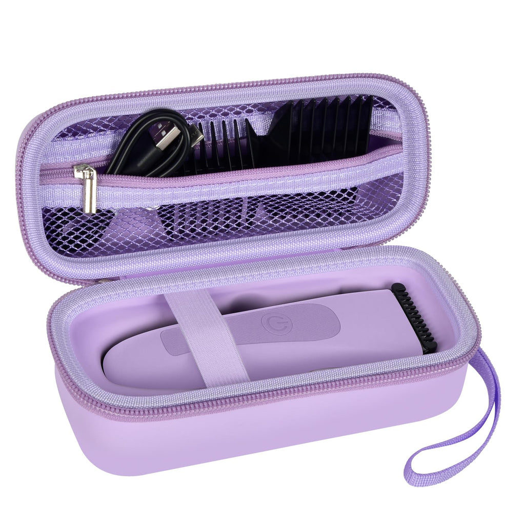 PAIYULE Case for MANSPOT for Meridian Body Hair Trimmer for Men, Electric Beard Shaver Storage Holder for LADYSPOT Pubic Razor and Extra Blade Heads- Box Only (Purple)