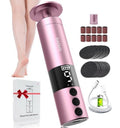 2 in 1 Electric Foot Callus Remover, USB Rechargeable Electric Foot File Grinder with 80/120 Grit Sandpaper Discs and Digital Display, Cordless Aluminum Pedicure Tools for Feet,Nail Care,Dead Skin