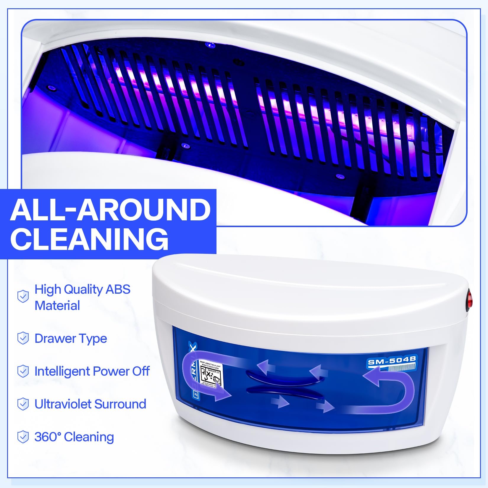 Cleaner For Nail Tools,LXIANGN Large Capacity 8 W Multipurpose Nail Tools Cleaning Box Nail Cleaner Cabinet Drawer For Barber Cutting Scissors Nipper Nail Art Tool