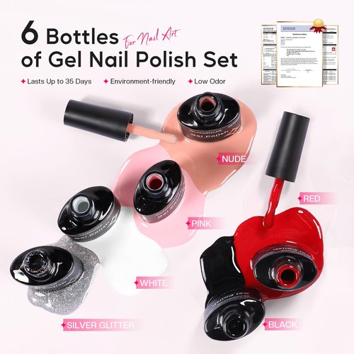 Glamonade Acrylic Nail Kit with Everything: Professional Nail Kit Set for Beginners 48W Nail Lamp Complete Nail Supplies Salon