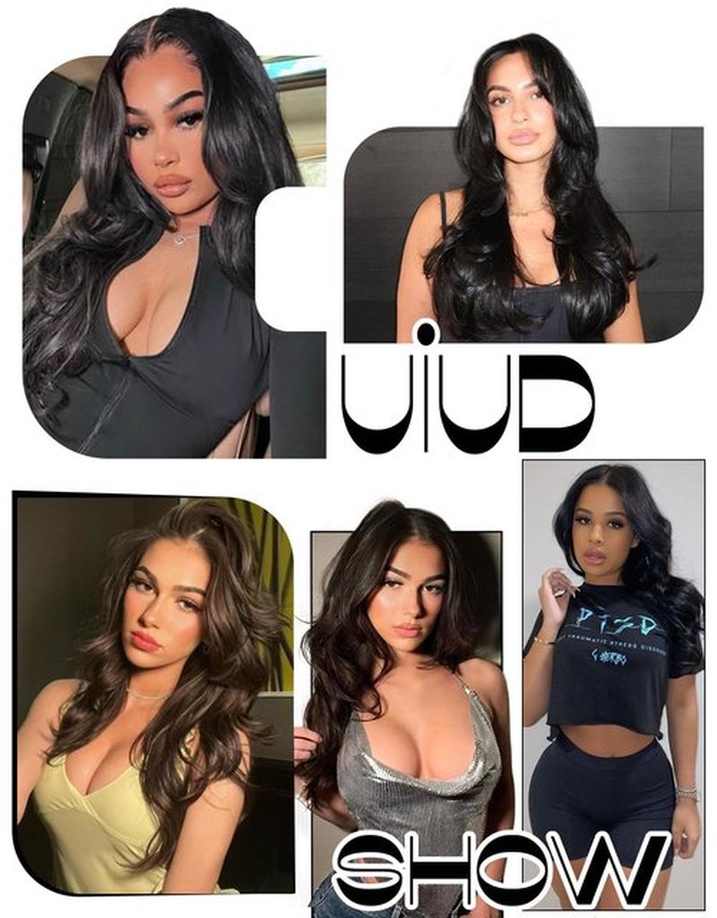 cuiud Black Synthetic Lace Front Wig 13×4 HD Pre Plucked Black Lace Front Wigs for Women 26inch Long Layered Wavy Wigs Glueless Wigs for Beginner Dail Party Wear