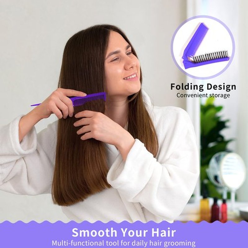 my novel things Hair Rollers Large Small 50PCS Set, 36PC Large Medium Hair Rollers for Volume Curlers with 12PC Clips 1 Tail Comb 1 Folding Comb for Short Medium Blowout Look Long Hair Gift for Women