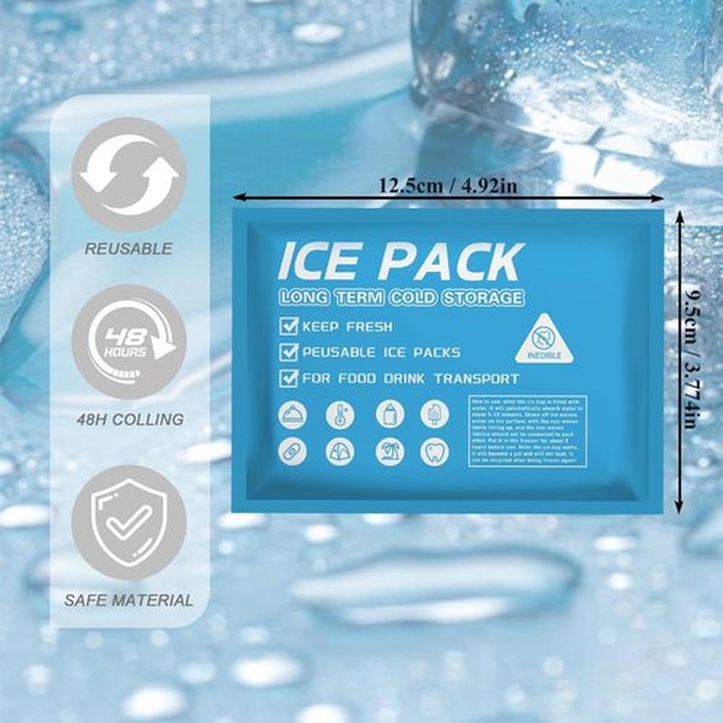 Skiennix Ice Packs for Coolers - Long-Lasting Reusable Gel Packs for Lunch Boxes & Camping