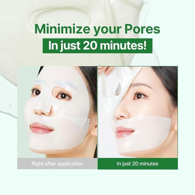 Cicatea Deep Calming Hydrogel Mask - Pore Minimizing & Hydrating with Centella Asiatica | 4 Pack (35g Each)