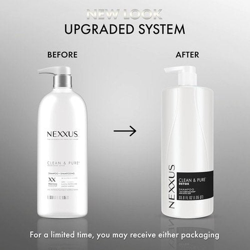 Nexxus Clean & Pure Shampoo - Detox Formula for Sulfate & Paraben-Free Hair Care | 33.8 oz