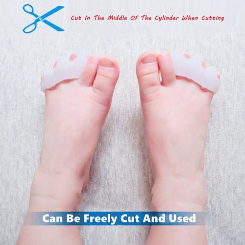 3 Pairs Kid Gel Toe Separator for Children (3-6 Years Old),Silicone Bunion Corrector for Kids Toe Straightener Foot Stretcher Big Toe spacers Toe spreaders(6 pcs), Blue