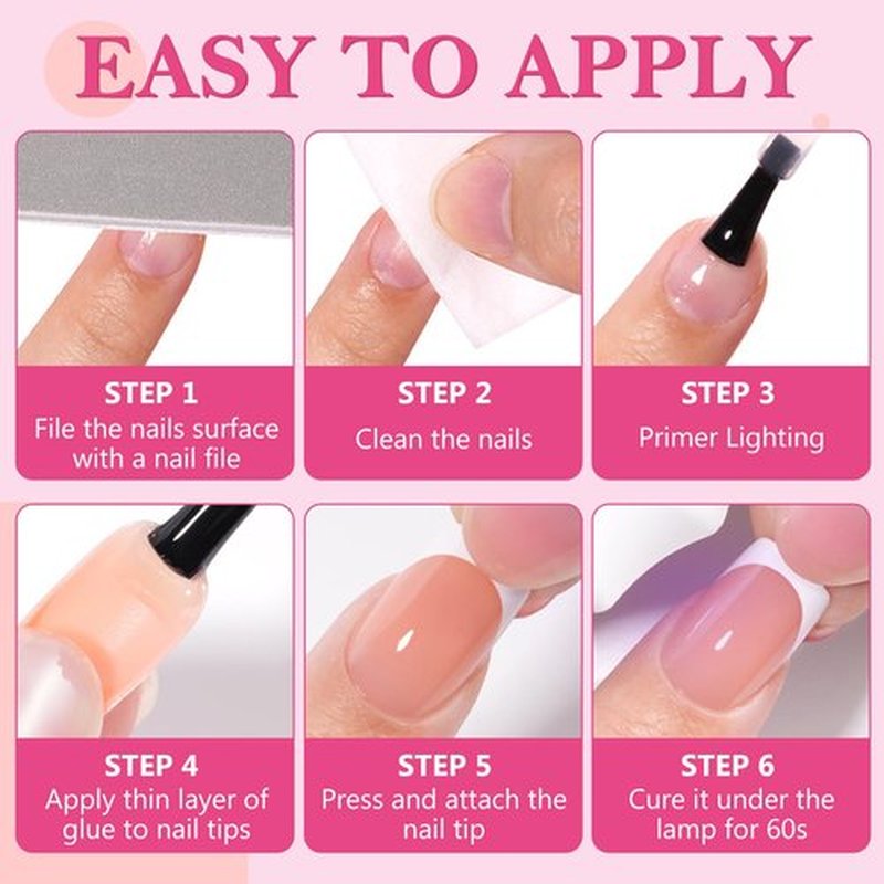 AddFavor 240pcs French Tip Press on Nails Short Oval Fake Nails, White French Tip Nails Press ons Acrylic Press on Nail Almond False Nail Tips for Women