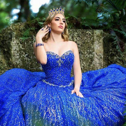 TOBATOBA Blue Crown and Tiaras for Women, Crystal Royal Queen Crown Rhinestone Princess Tiara, Blue Bridal Tiara Wedding Tiaras for Bride, Quinceanera Headpieces for Birthday Prom Pageant Cosplay