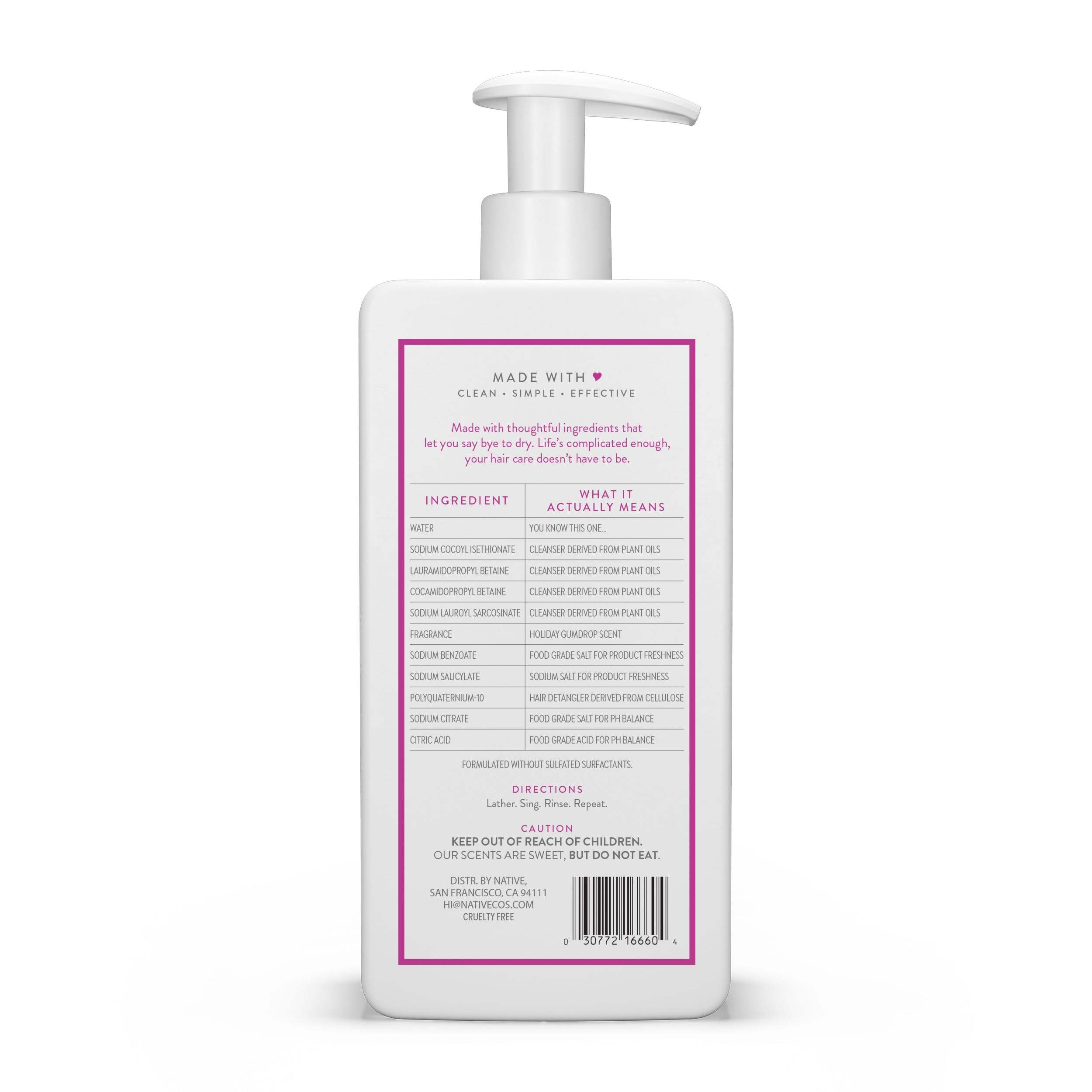 Native Limited Edition Holiday Gumdrop Shampoo 16.5 fl oz