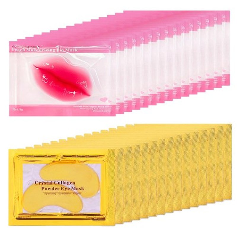 Miniling 30 Pairs Eye Masks & Lip Masks, Under Eye Patches for Dark Circles, Lip Mask Skincare, Easter Basket Stuffers, Bulk Gifts, Mothers Day Gifts for Mom, Teacher Appreciation Gifts, Small Gifts