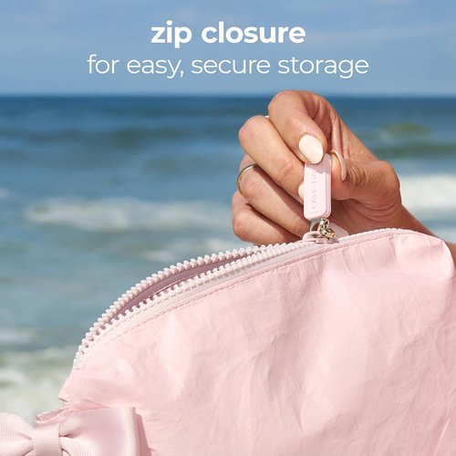 Case-Mate Essential Crinkle Makeup Bag - Waterproof Travel Pouch for Toiletries | Daily Use Beach Bag