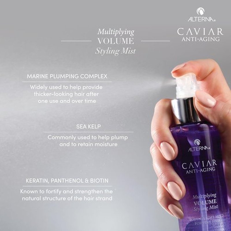 Alterna Caviar Anti-Aging Volume Styling Mist - Light Hold, Sulfate-Free Formula for Fine Hair | 5 Ounce