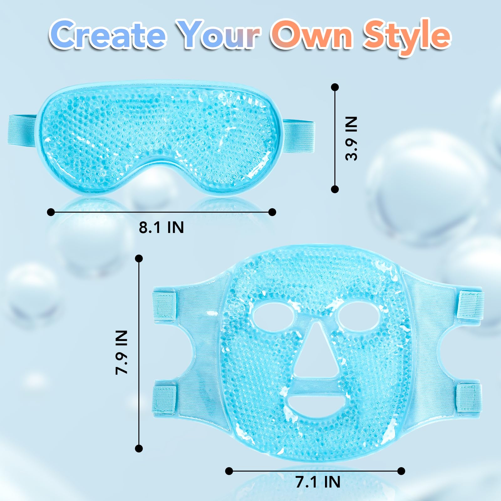 XPCARE Colding Ice Face Mask and Cooling Eye Mask for Puffy Eyes & Migraine Relief, Gel Eye Mask, Cool Face Masks for Dark Circles, Eye Surgery, Sleeping, Pressure, Headaches, Skin Care