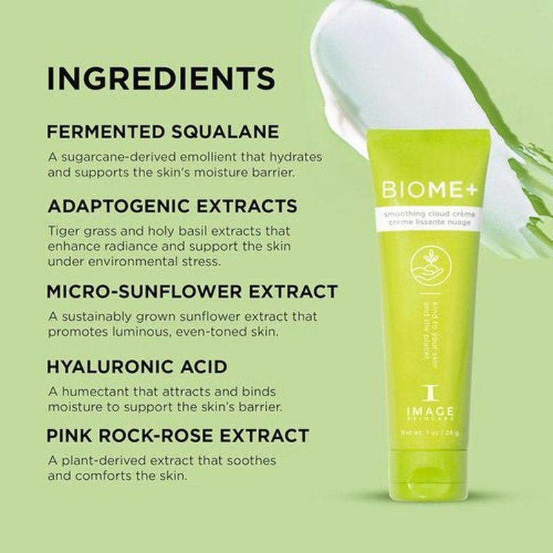 IMAGE Skincare BIOME+ Smoothing Cloud Crème - Microbiome-Friendly Night Cream for Enhanced Skin Moisture