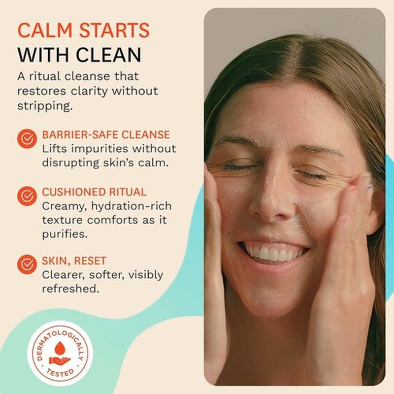 Fig.1 Hydrating Facial Cleanser - Gentle Face Wash with Glycerin & Squalane | Non-Drying, Fragrance-Free | 3.4 oz Refillable