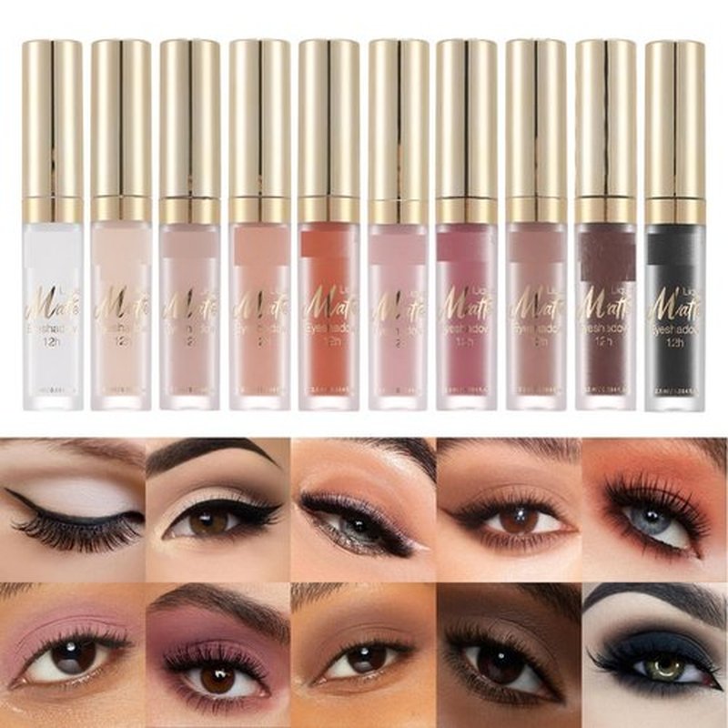 MAEPEOR Matte Liquid Eyeshadow - 8 Vibrant Colors | Long-Lasting, Waterproof & Lightweight Cream (P01 Birch)