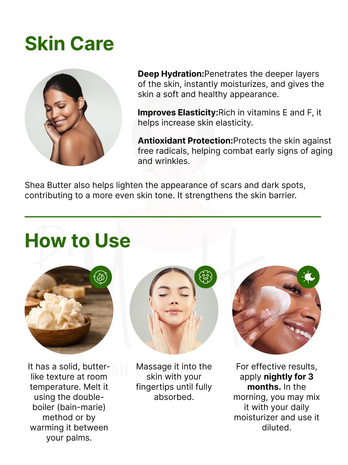 Organic Raw Shea Butter Intensive Moisturizer | 100% Pure,Natural & Unrefined Multi-Purpose Body & Face Butter for Dry Skin, Hair & Lips, 3.53 oz.