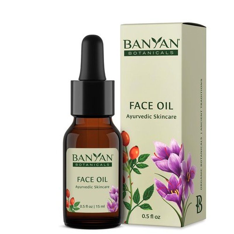 Banyan Botanicals Face Oil – Luxurious Ayurvedic Face Oil – Clean Skincare with Rosehip Oil and Jojoba Oil for Skin that Glows – 0.5 oz – Non-GMO, Cruelty Free, Paraben & Phthalate Free