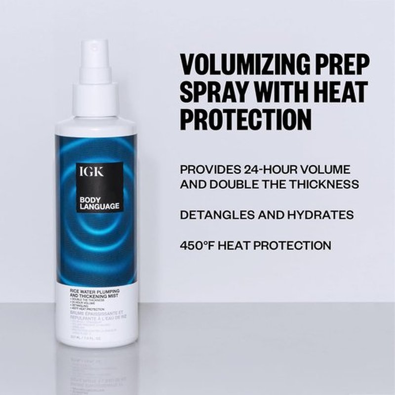 IGK Body Language Rice Water Plumping Treatment - Volumizing Hair Care Solution