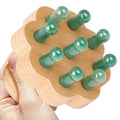 ideayard Scalp Massager, Head Scalp Massage Comb, Jade-Wooden Comb for Head Stress Relax, Massage Tool for Relieve Headaches