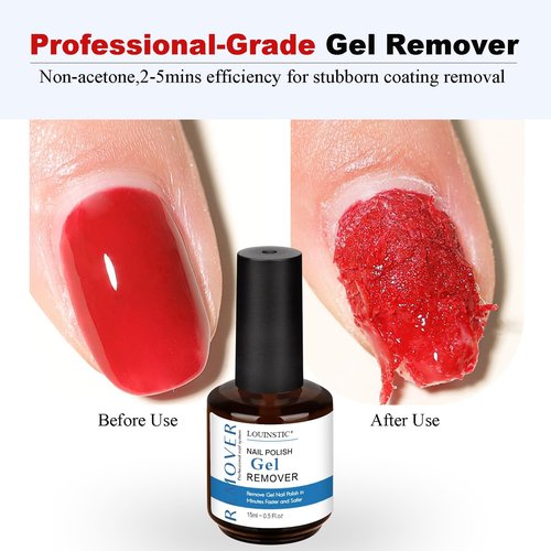 Gel Polish Remover, Gel Remover Kit Includes Cuticle Oil for Nail & Nail Polish Remover Tool No Soaking or Wrapping Removes Gel Polish in 2-5 Minutes