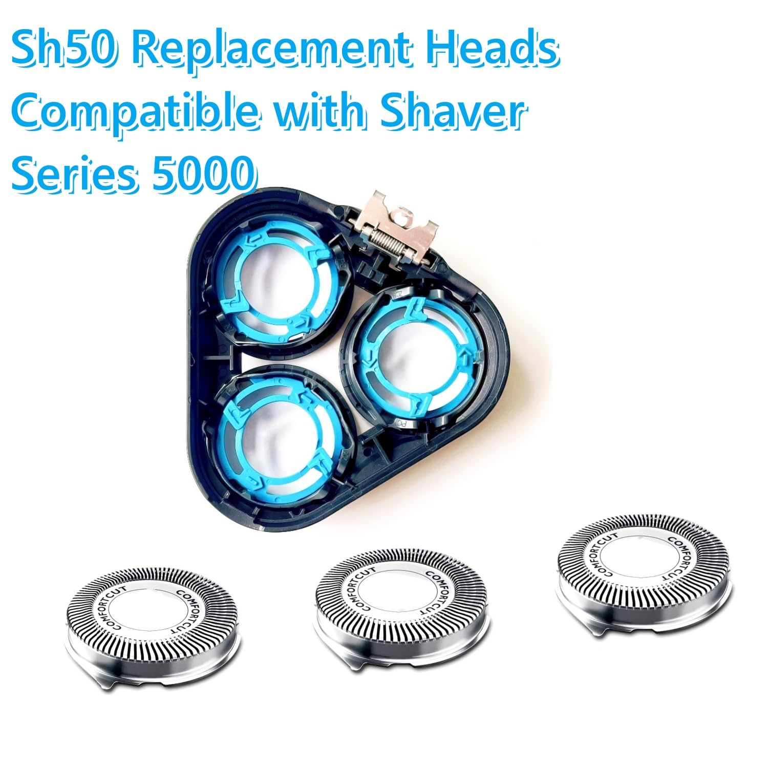 Sh50 Replacement Heads Compatible with Shaver Series 5000 (S5xxx), Fit for Replacement Heads 5000 Series S5370/84 5420 S5008 S5010 S5011 S5013 S5015