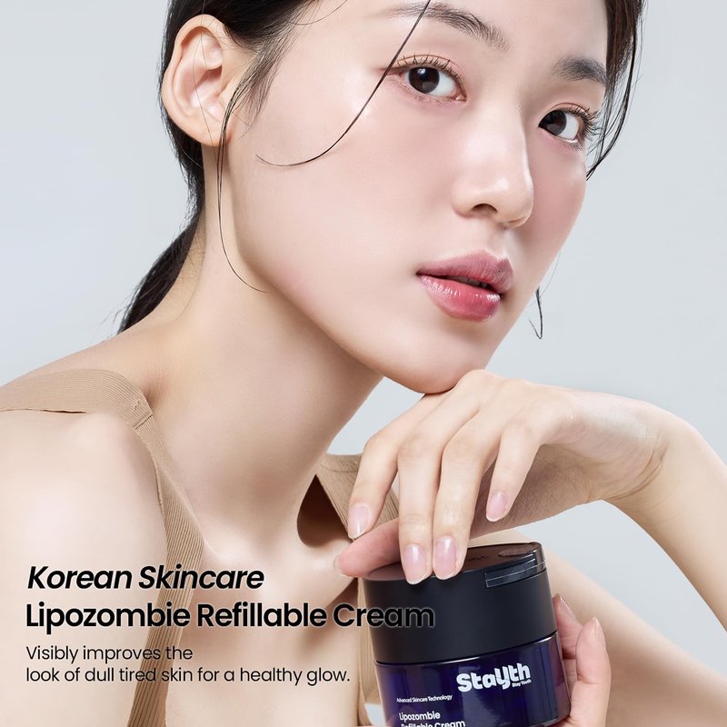Zombie Reset Cream - Refillable Hydrating Face Moisturizer with Peptides & Liposome | 50ml for Smooth, Radiant Skin