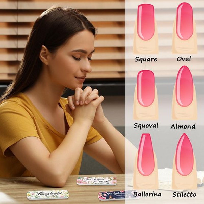Lanties 200 Pcs Christian Bible Verse Nail Files Gift for Women Religious Scripture Nail Emery Boards Colorful Floral Inspirational Buffering Files Scripture Manicure Tools VBS Gift Bulk