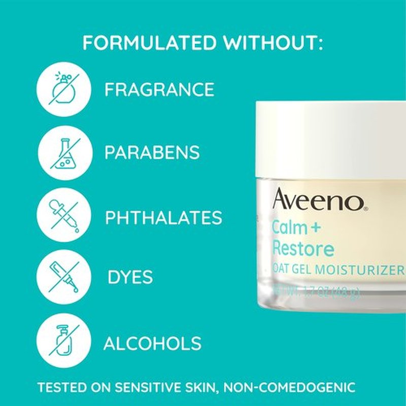 Aveeno Skin-care Superstars Gift Set with Calm + Restore Oat Gel Facial Moisturizer, Daily Moisturizing Body Oil Mist, & Therapeutic Shave Gel for Smooth Skin, 3 items