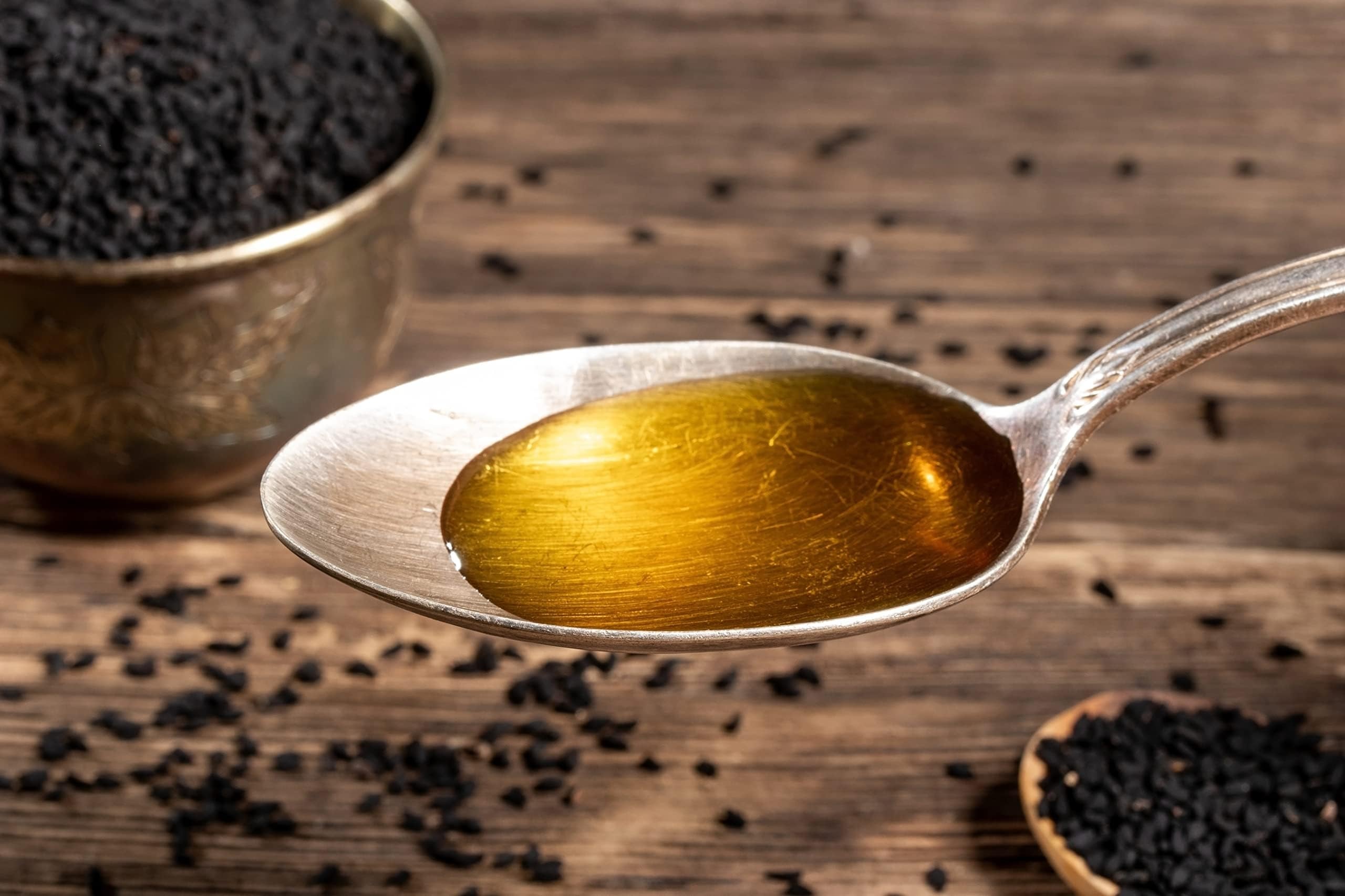 Black Seed Oil - Pure, Unrefined, Cold Pressed from Egyptian Seeds, All Natural, Nigella Sativa - 16 oz - Bulk for Skin, Hair, Nails, Body, Arms, Legs, Beard, Mustache, Eyelashes