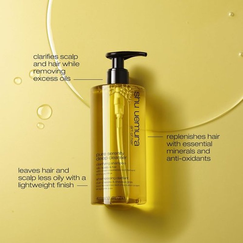 Shu Uemura Art of Hair Pure Serenity Clarifying Shampoo - Removes Dirt & Oil Buildup | 13.4 Fl Oz