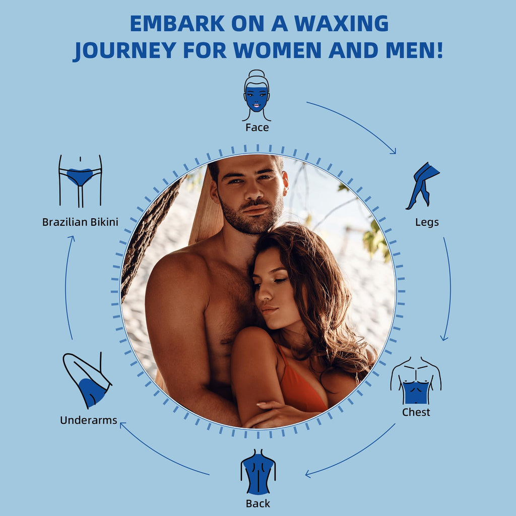 GIRLEARLE 2.5lb Wax Beads for Hair Removal, Brazilian Bikini Hard Wax for Sensitive Skin, Hard Wax beads Perfect for Full Body Eyebrow, Facial, and Underarms at Home for Women and Men (Chamomile)