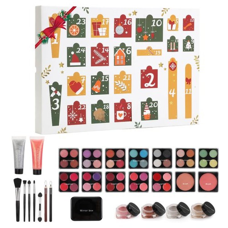 Gleamkid Makeup Advent Calendar 2026 for Teen Girls, 30pcs Advent Beauty Calendar, 24 Days Countdown Calendar Makeup Set, Gift Box for Tween Girls Make Up Kit
