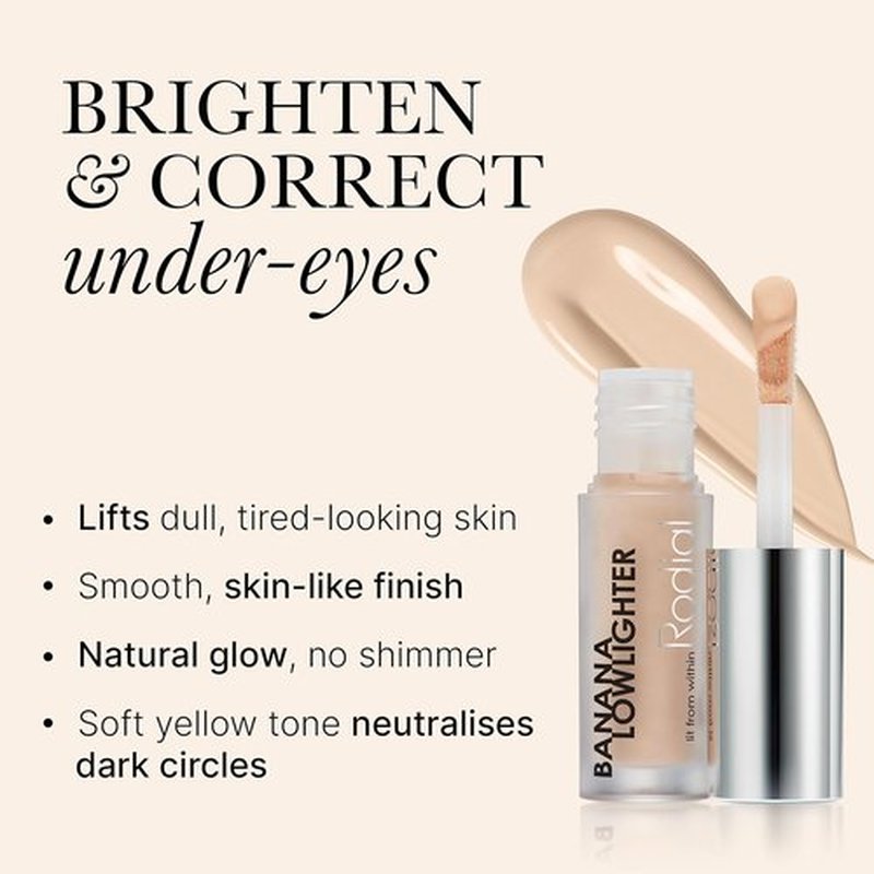 Rodial Banana Lowlighter Liquid Concealer - Travel Size 0.05 fl oz | Hyaluronic Acid & Vitamin E for Dark Circles