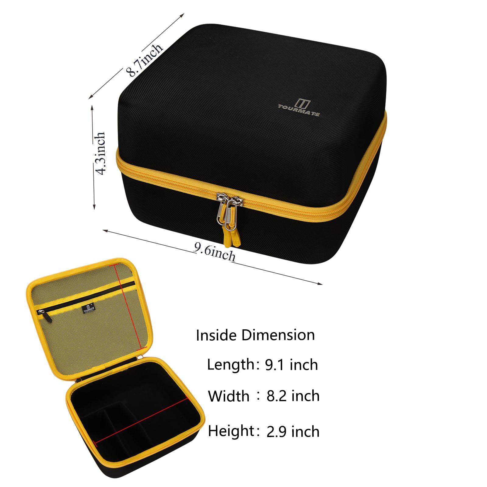 Tourmate Hard Storage Case for DEWALT 20V MAX Cordless Drill Driver,Travel Case for Cordless and Two Batteries(Case Only)