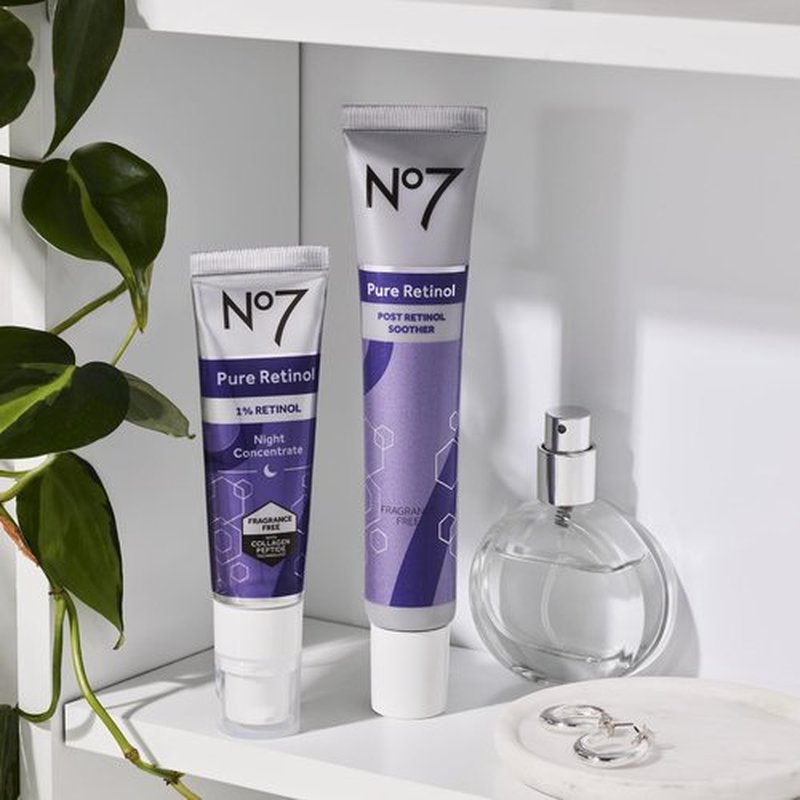 No7 Pure Retinol Post-Treatment Soother – Soothing Face Cream to Support Retinol Tolerance – Ceramides & Bisabolol for Hydration (1.69 fl oz)