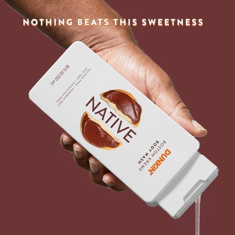 Native Body Wash - Dunkin Boston Kreme Scent | Naturally Derived, Sulfate & Paraben Free | 18 oz for Soft, Hydrated Skin