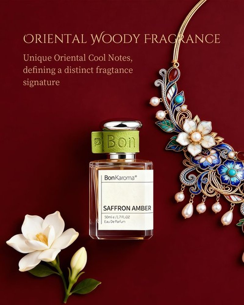 Saffron Amber Eau de Parfum for Women - Elegant Woody Oriental Scent | Long-Lasting 1.7 oz Spray