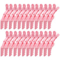 ACO-UINT 24 Pack Alligator Hair Clips for Styling, Sectioning Crocodile hair Clips Professional Barber Accessories for Salon of Thick Curly Volume Hair (Pink)